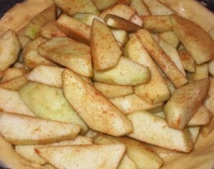 Apples with cinnamon in the crust