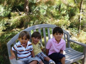 Boys on the Bench at the Botanic Gardens