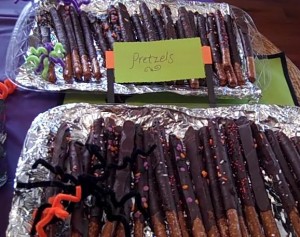 candy buffet chocolate covered pretzles