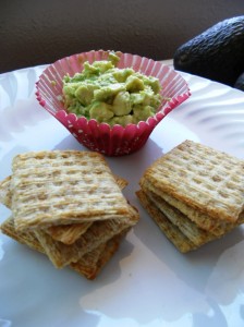 Avocado and Crackers