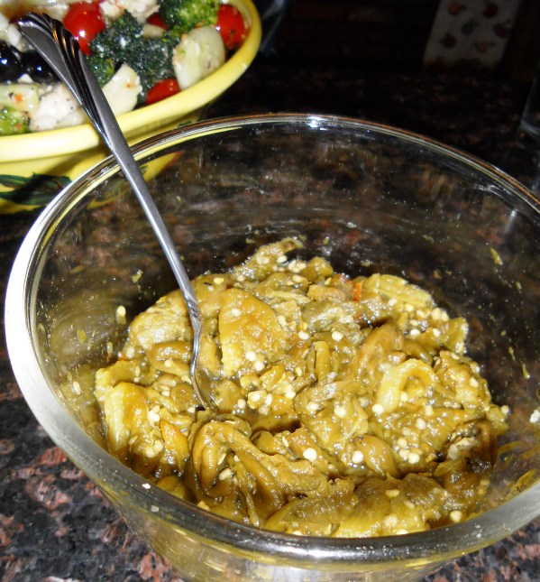 chopped and roasted green chile