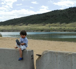 Sam at the lake