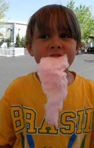oliver with cotton candy