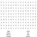 Word Search Fruits