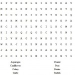 Word Search Vegetables