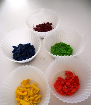 crayon shavings