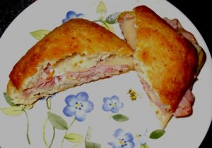 Hot Ham and Cheese Sandwich