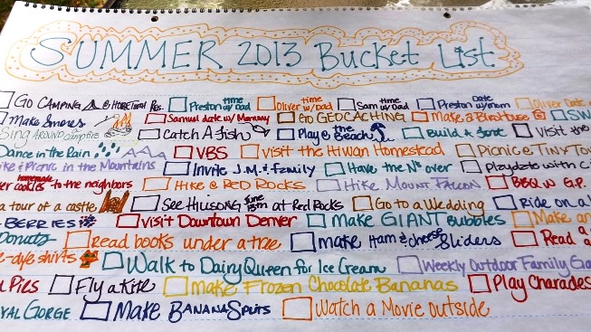 Summer Bucket List Life With The Family O