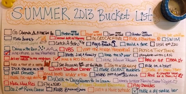 Summer Bucket List Life With The Family O