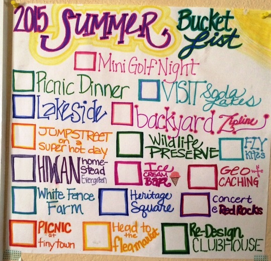 Summer Bucket List